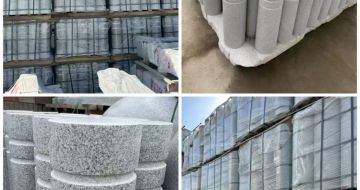 营口 芝麻白花岗岩挡车柱、隔离柱多少钱