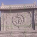 营口 芝麻白花岗岩屏风，照壁，影壁