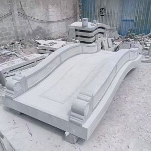 营口 芝麻灰花岗岩园林景观 小石桥